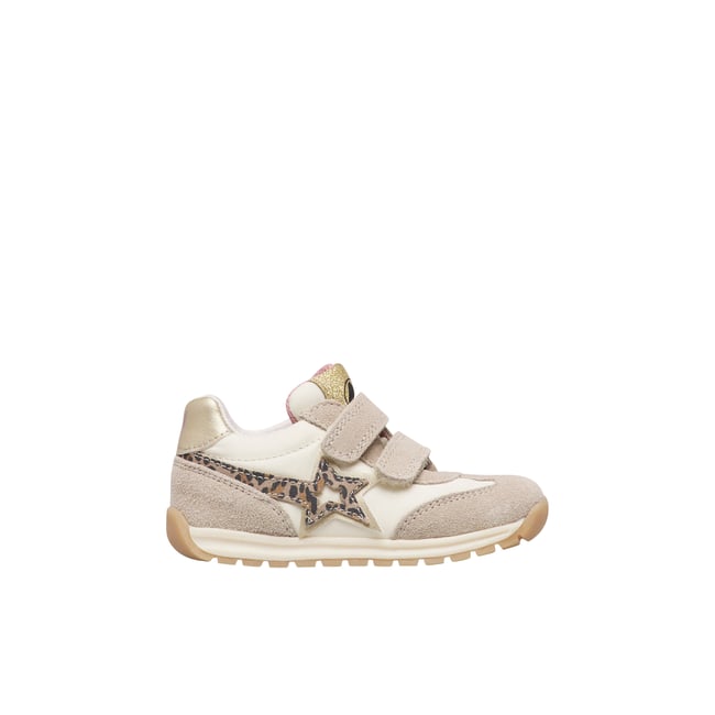 Sneakers en daim et tissu technique CRUMI VL. blanc-beige-platin <span itemprop=