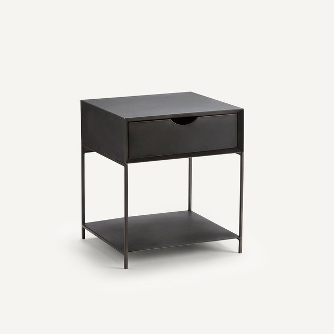 Mambo Metal Bedside Table gun metal AM.PM