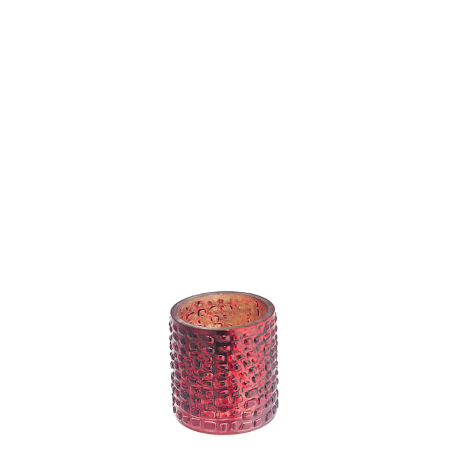 Photophore décoratif en verre H8 Couleur rouge <span itemprop=