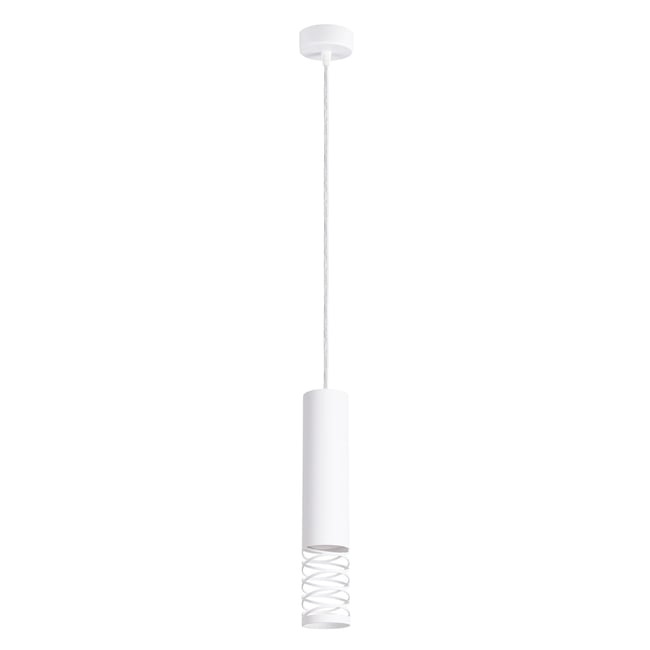 Suspension Acier Blanc GU10 1 Lami Couleur blanc <span itemprop=