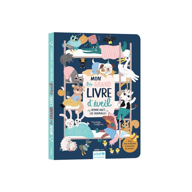 Très grand livre d’éveil animaux multicolore <span itemprop=