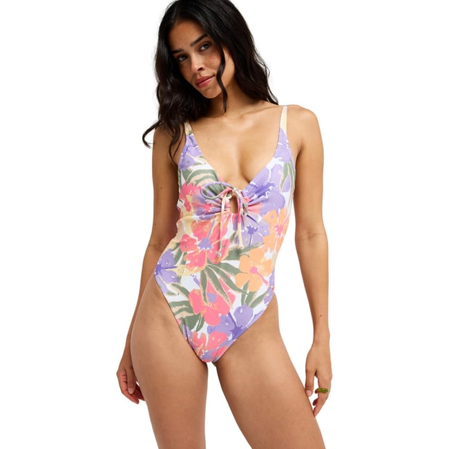 Maillot de bain une pièce HAZEY HIBISCUS ONE-PIECE. blanc cloud dancer hazey hibiscus <span itemprop=