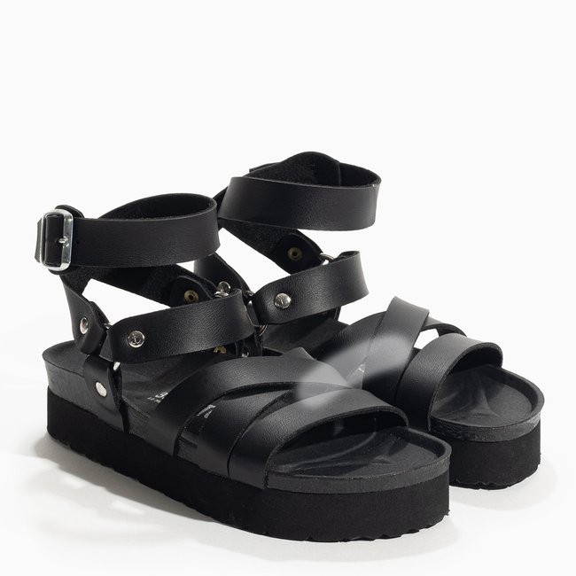 Sandales Vegan HARING pour femme noir <span itemprop=