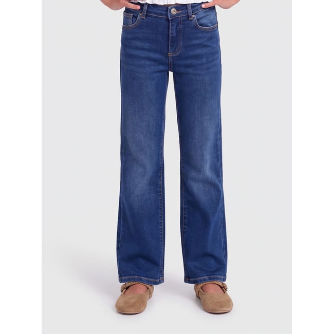 Jean À Jambe Large dark blue denim <span itemprop=