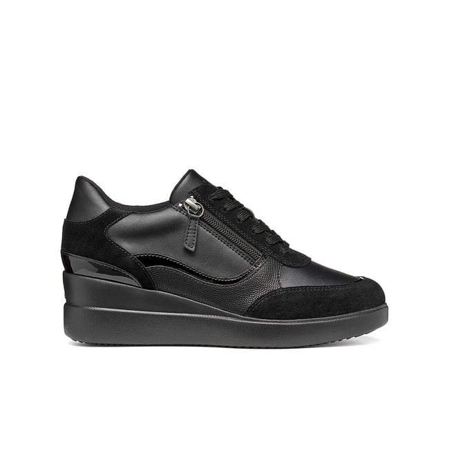 Atmungsaktive Sneaker mit Keilabsatz, STARDUST schwarz <span itemprop=
