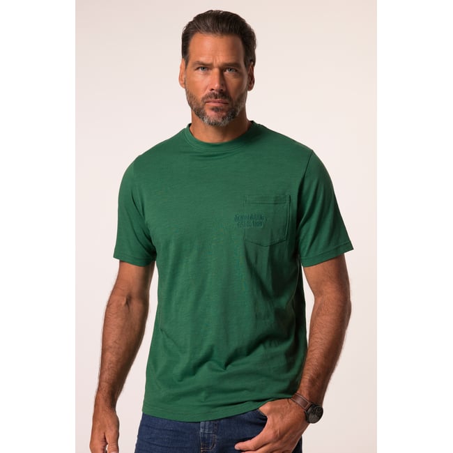 T-shirt à manches courtes, poche poitrine forêt verte <span itemprop=