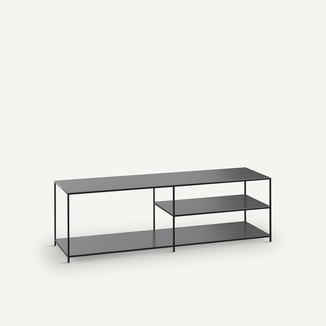Meuble TV enfilade métal acier Romy Couleur noir <span itemprop=