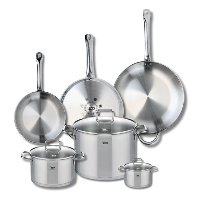 3 poêles 24/28/32cm + 3 faitouts 12/20/26cm PROFI CITRIN gris <span itemprop=