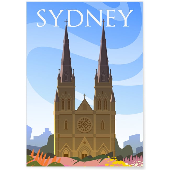 Affiche Sydney 2 Couleur blanc <span itemprop=