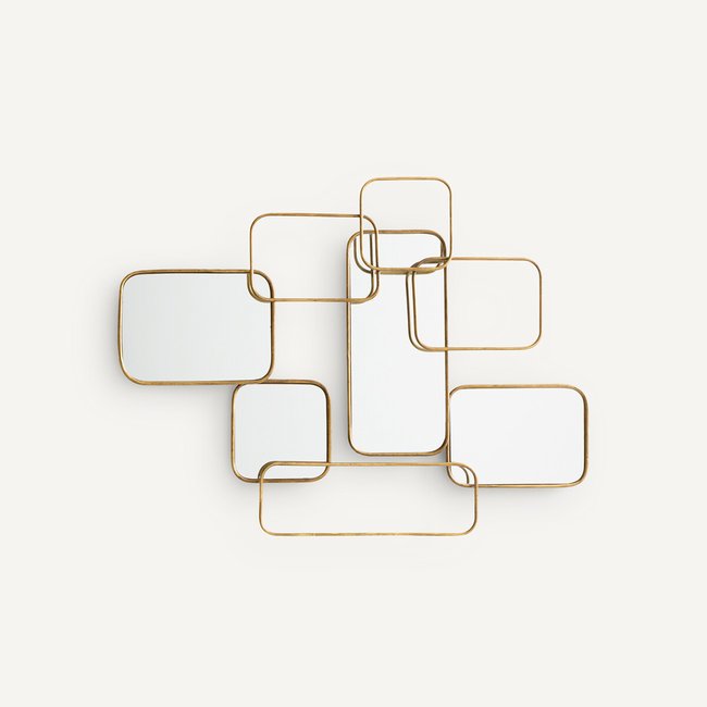 Miroir mural L85 x H64 cm, Dédale Miroir mura finition vieilli <span itemprop=