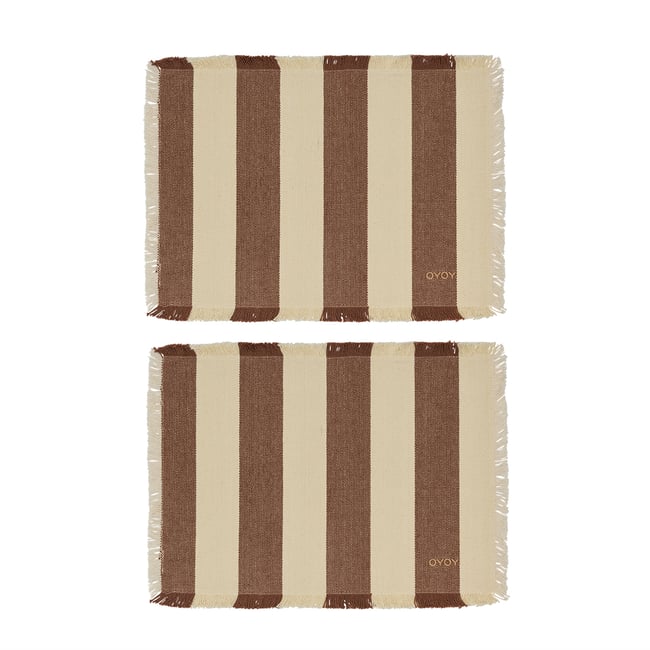 Set de table en Coton beige <span itemprop=
