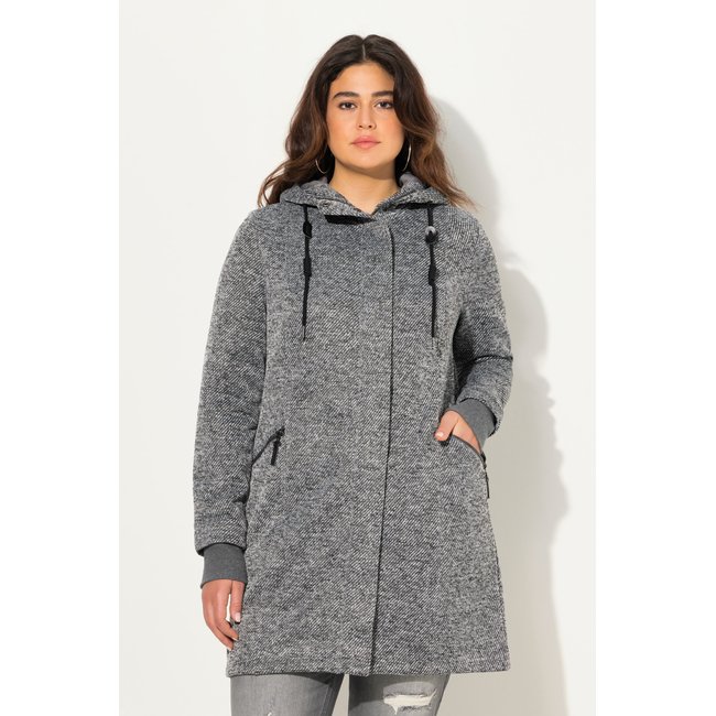 Veste en maille polaire à capuche. Poches - ULLA POPKEN