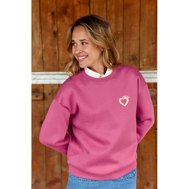 Sweat col rond imprimé broderie TUCKY - LA PETITE ETOILE