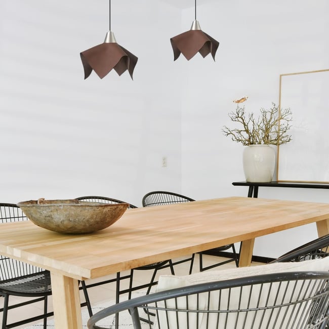Suspension    lumière chaude  FAUNA Couleur marron <span itemprop=