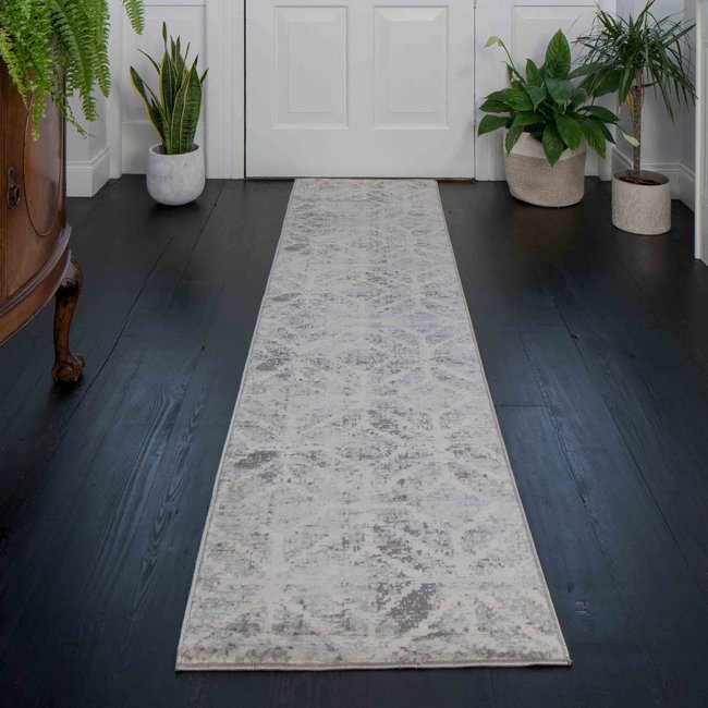 Tapis traditonnel, effet vieilli, OSCAR Couleur gris clair <span itemprop=