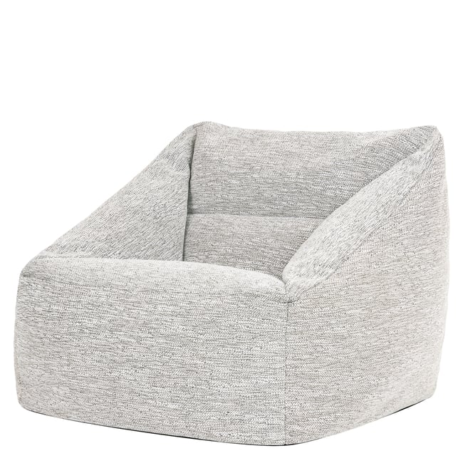 Pouf fauteuil salon en tissu tissé Oeko-Tex® - NATALIA Couleur naturel beige <span itemprop=