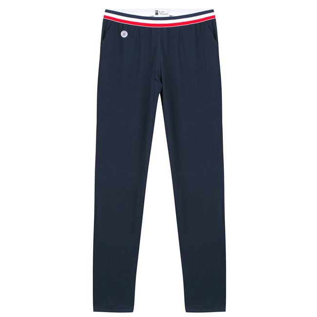 Bas de pyjama en coton Toudouancienbranding bleu marine <span itemprop=