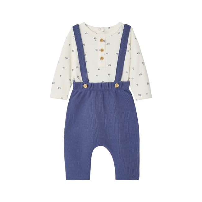 Ensemble body et pantalon bleu moyen <span itemprop=