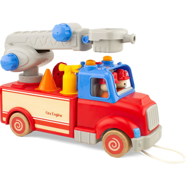 Routoudou - Camion de pompier rouge <span itemprop=