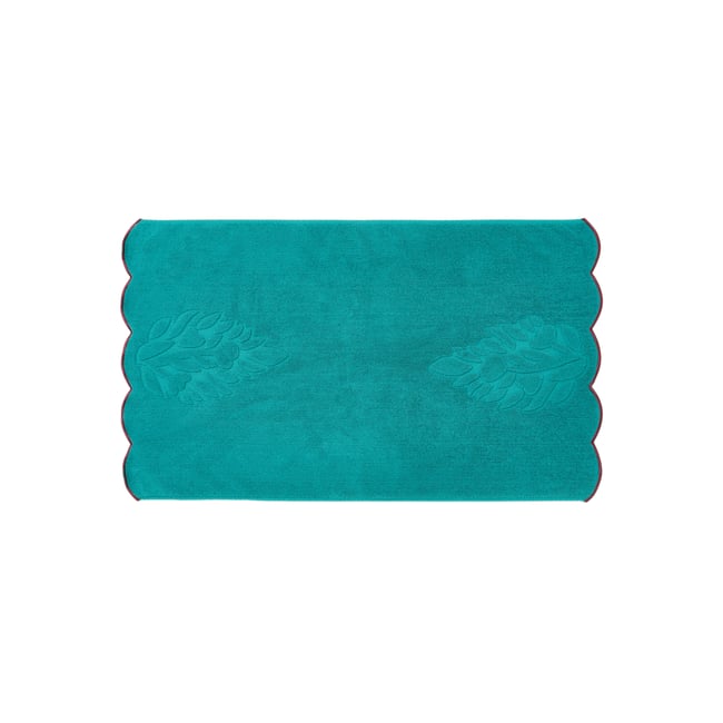 Tapis de Bain coton bio BUNDI emeraude <span itemprop=