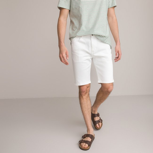 Jeans-Bermudas weiss <span itemprop=