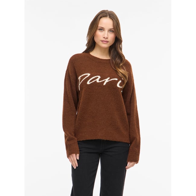 Pull En Maille chocolate brown <span itemprop=
