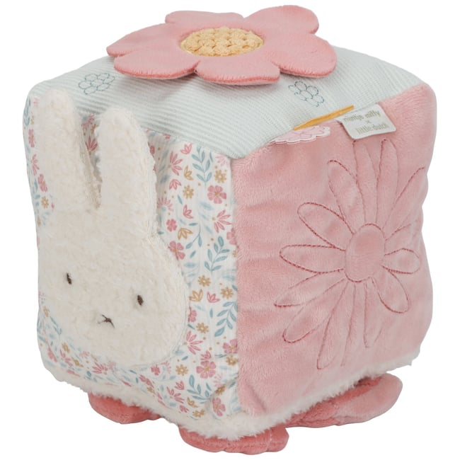 Cube d'activités bleu, rose, gris, beige <span itemprop=