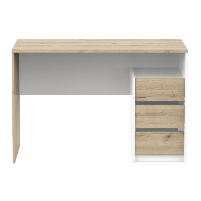 Bureau 3 tiroirs SIERRA Couleur bois clair <span itemprop=