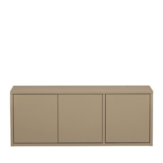 Meuble TV 3 portes en bois L120cm- TURNER Couleur beige <span itemprop=