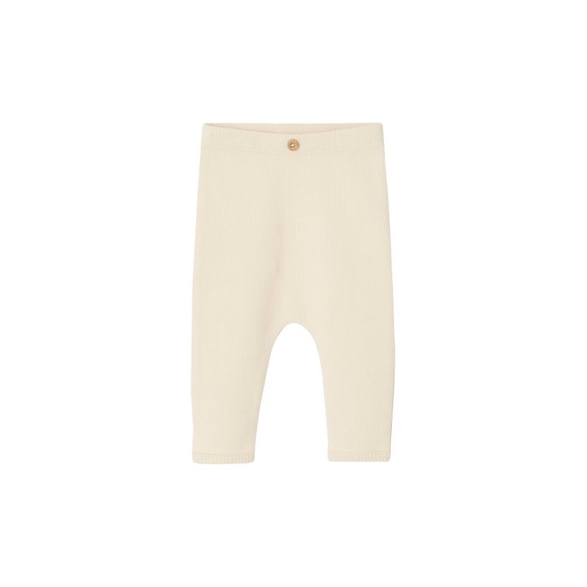 Legging en côtes naissance vanille <span itemprop=
