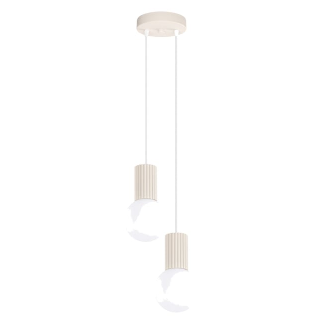 Suspension Aluminium Beige G9 2 Halo Couleur beige <span itemprop=