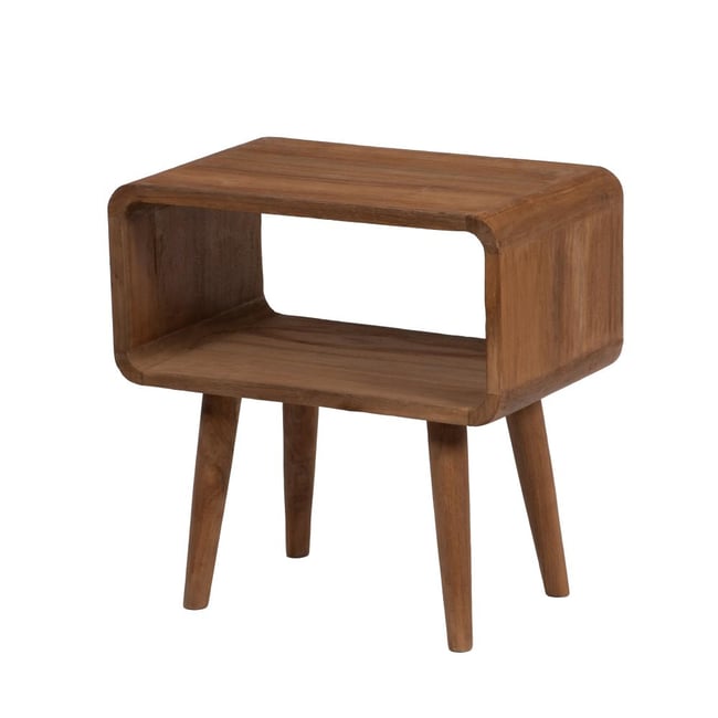 Table de chevet en teck massif Couleur v002230 <span itemprop=