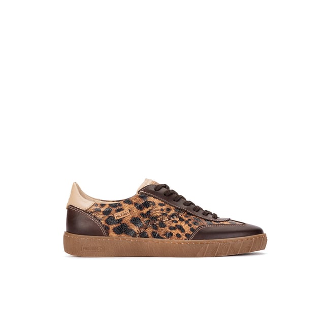 Baskets cuir Lanzarote marron <span itemprop=