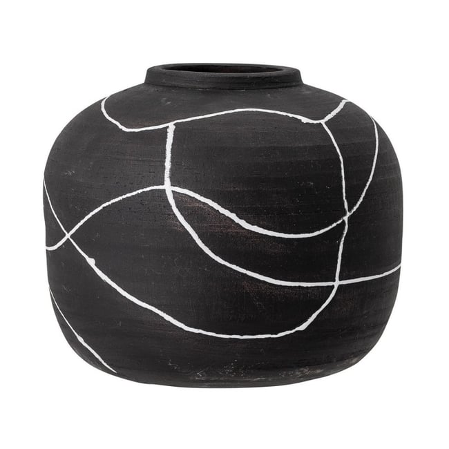 Vase décoratif terre cuite  Niza Couleur noir <span itemprop=