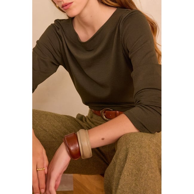 T-shirt TANGUY kaki <span itemprop=
