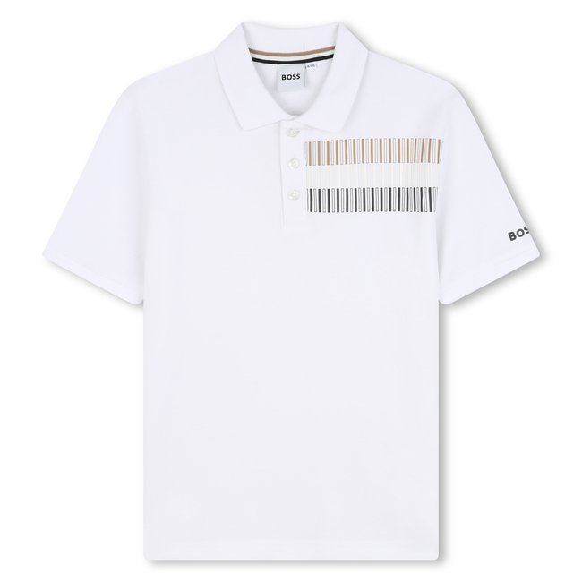 Polo droit à bande rayée - BOSS KIDSWEAR