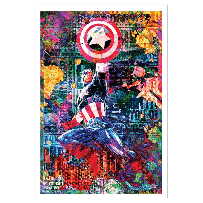 Affiche graffiti captain america - HEXOA