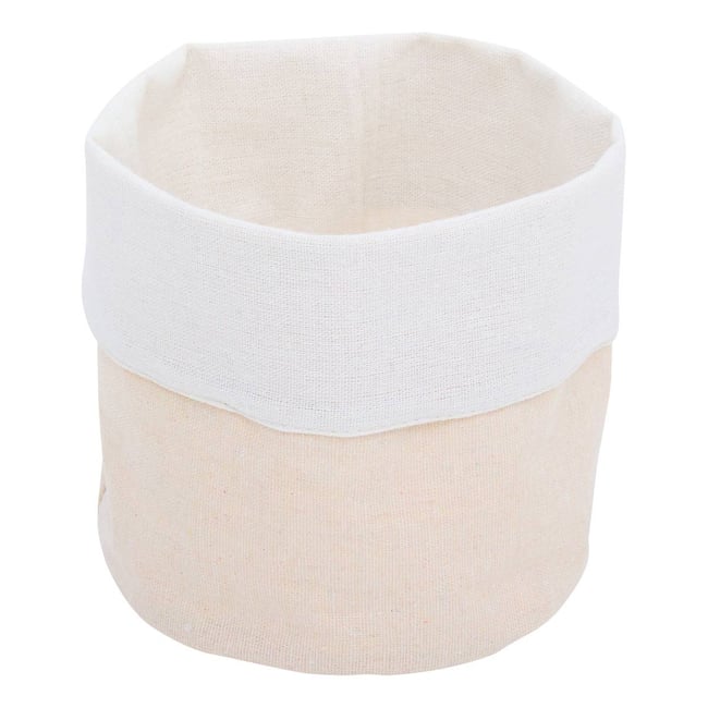 Corbeille à pain ronde en tissu ESSENTIELS Couleur beige <span itemprop=