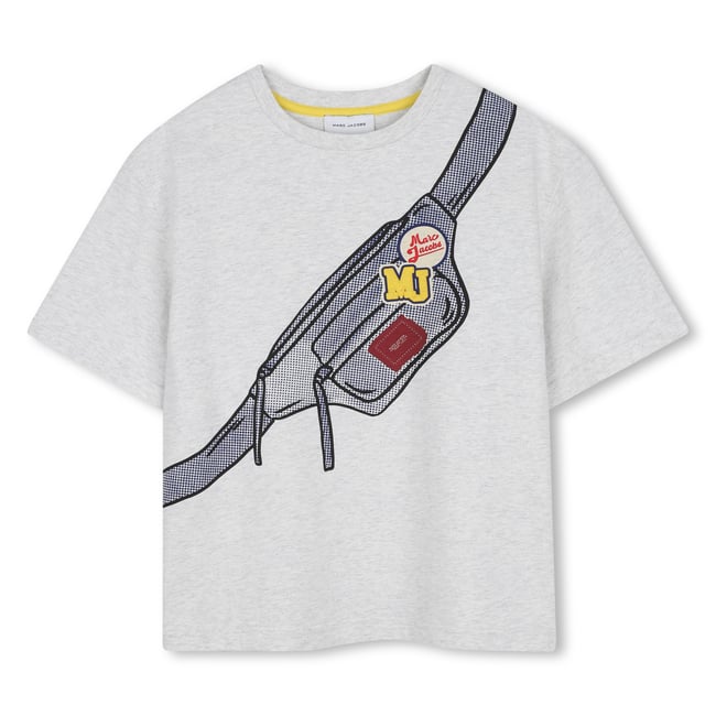Tee-shirt manches courtes gris chine clair <span itemprop=