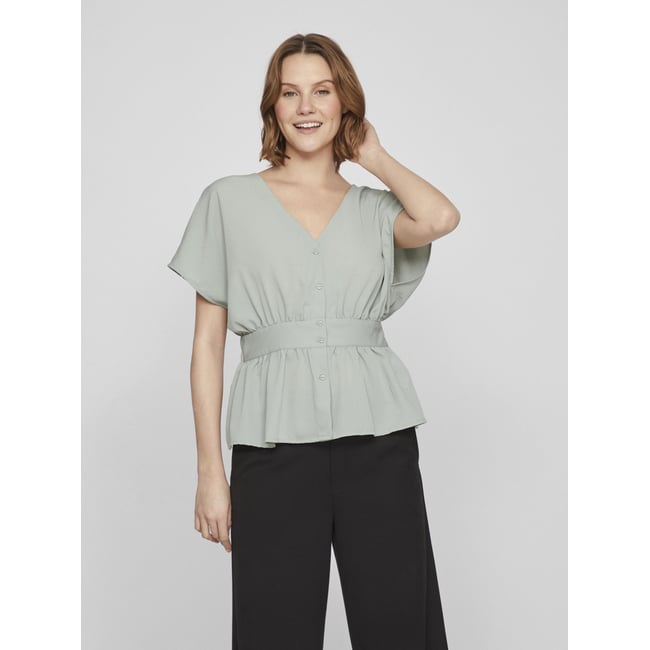 Top À Manches Courtes green milieu <span itemprop=