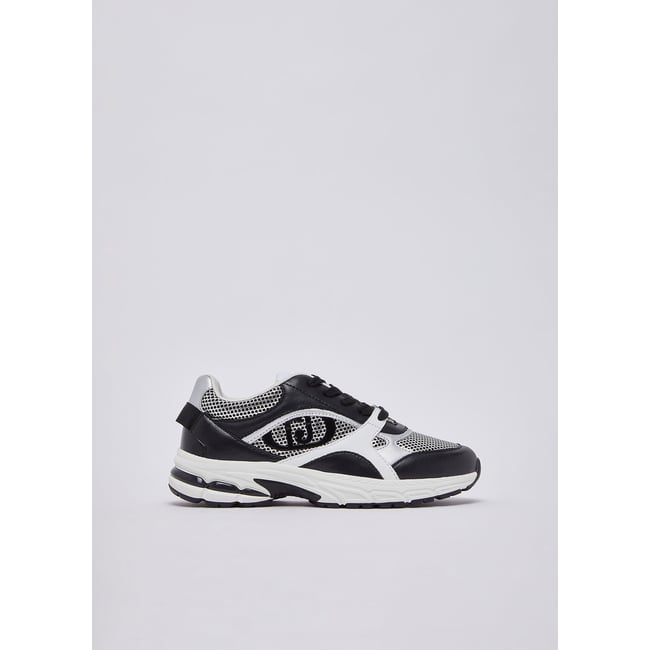 Baskets en mesh métallique noir <span itemprop=