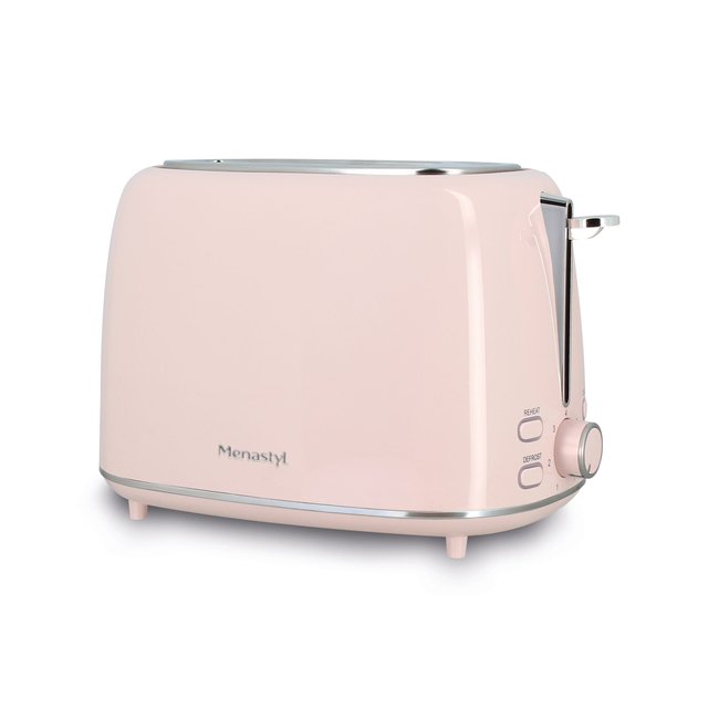 Grille pain 2 tranches en acier inoxydable, RETRO inox-rose <span itemprop=