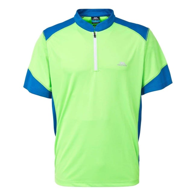 Maillot de cyclisme à col montant zippé DUDLEY vert <span itemprop=
