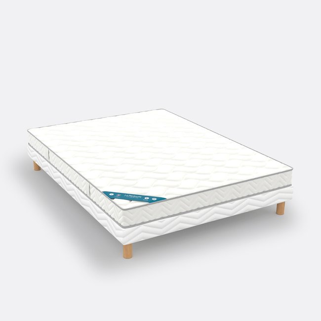 Colchón 594 muelles ensacados, firme al. 19 cm blanco <span itemprop=