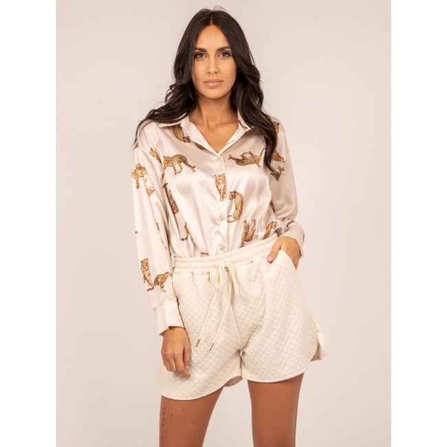 Chemise Satin Motifs Oracio - DONA LISA