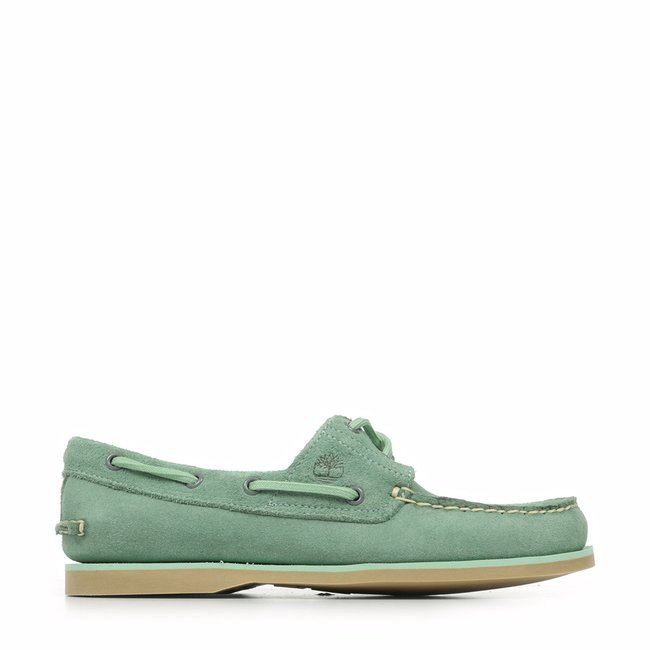 Chaussures Classic Boat light green suede <span itemprop=