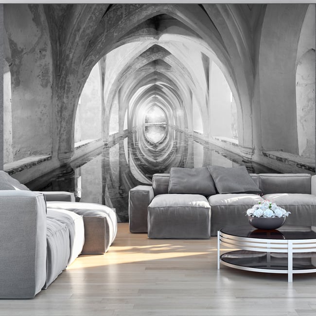 Papier peint intissé panoramique Ville et Architecture Secret passage Couleur noir <span itemprop=