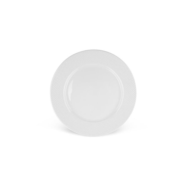 Lot de 6 assiettes plates blanc -
