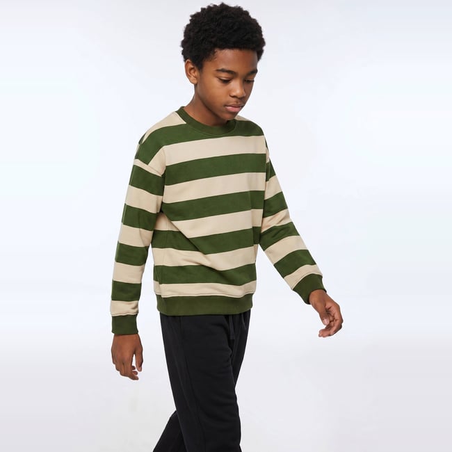 Sweat avec imprimé dos en coton BIO GOTS blé <span itemprop=