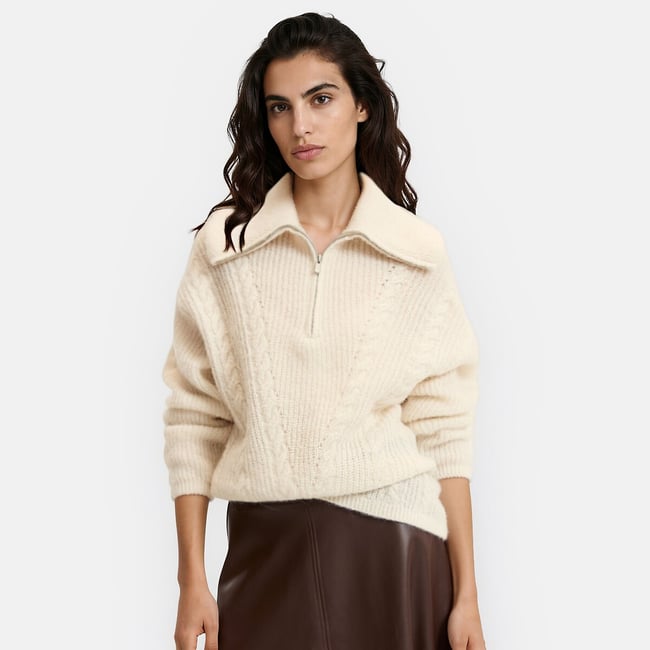Pull col camionneur torsadé en alpaga mélangé - LA REDOUTE COLLECTIONS